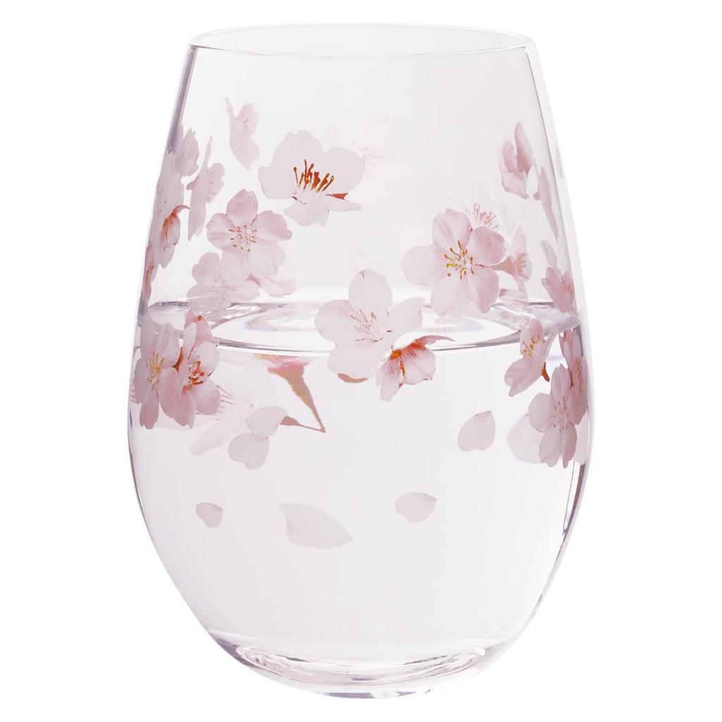 Toyo Sasaki Glass Tumbler Glass Flower Pattern Hanafumi Pair Tumbler Sakura Pattern 360ml Set of 24 Made In Japan Dishwasher Safe Glass Cup Floral