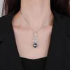 Jewelry Copper Bottom Gold-Plated Pearl Korean Edition Pearl Diamond Pendant Necklace 14Mm