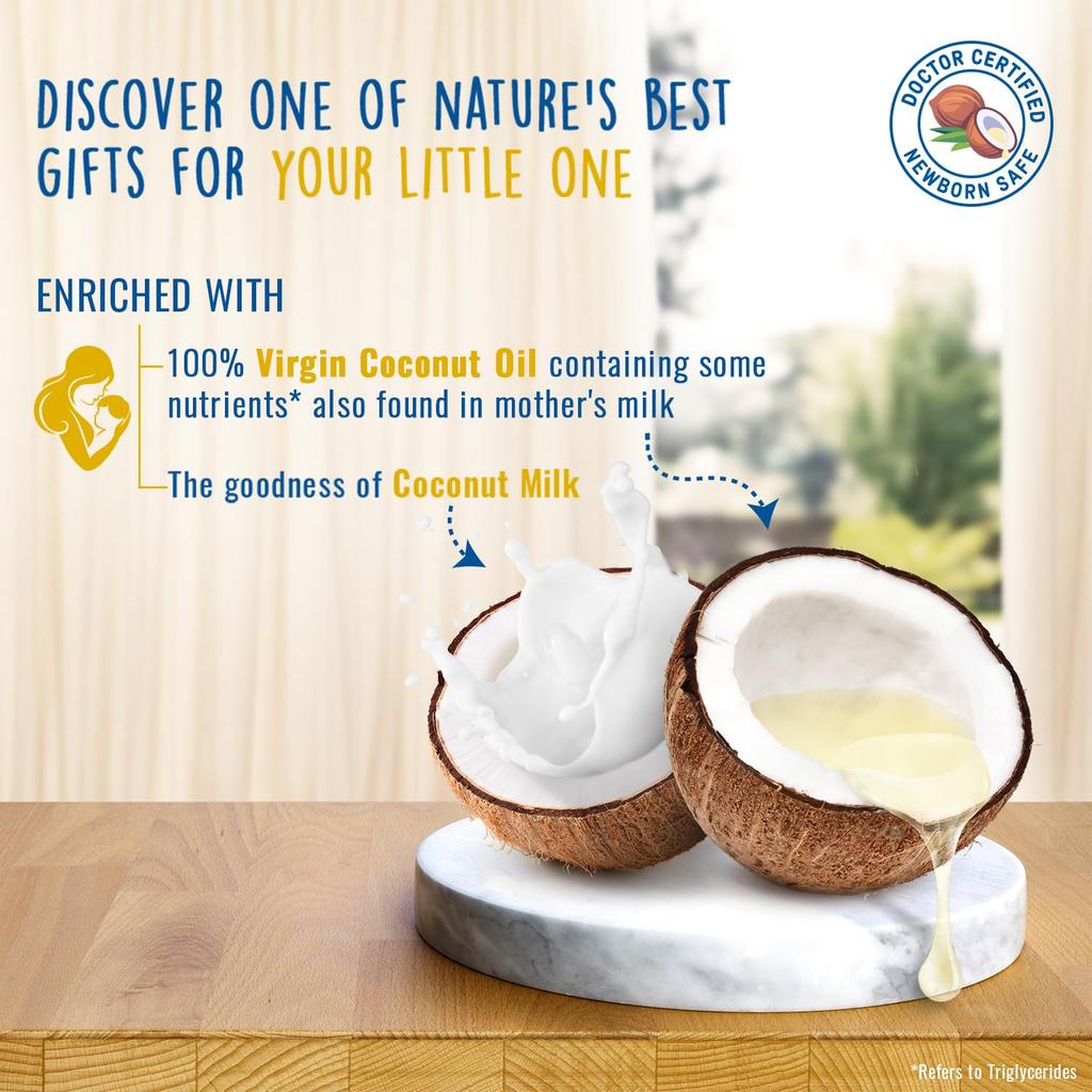 PARACHUTE Baby Lotion For Newborns With Coconut Milk & Oil, 24H Moisture, Hypoallergenic, Safe For Sensitive Skin, 200Ml, Pack Of 1