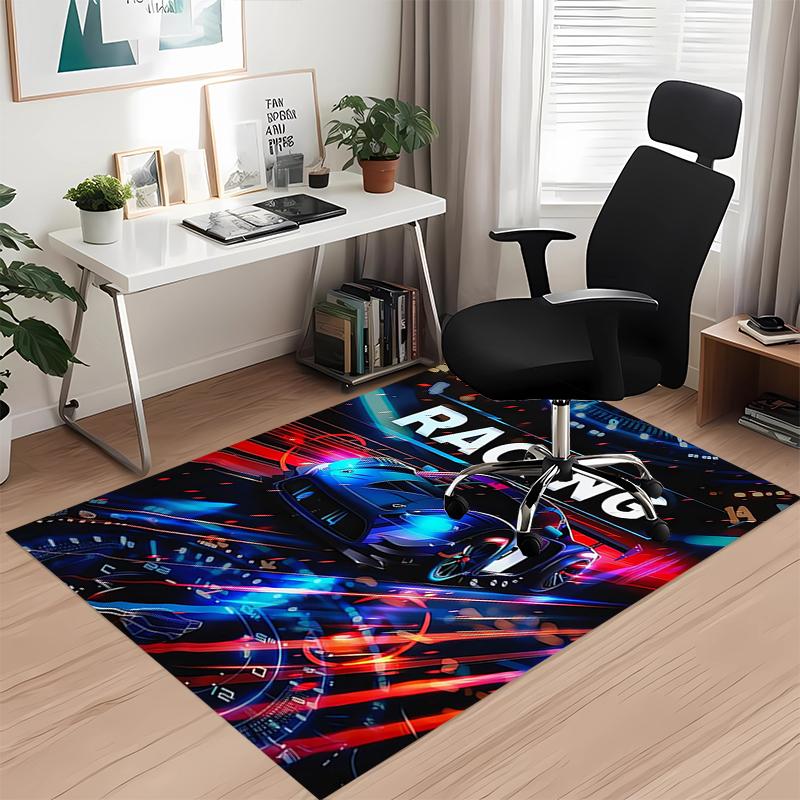 Ковер с гоночным принтом, для офисного кресла, гостиной, спальни, кухни, декор, подарки.