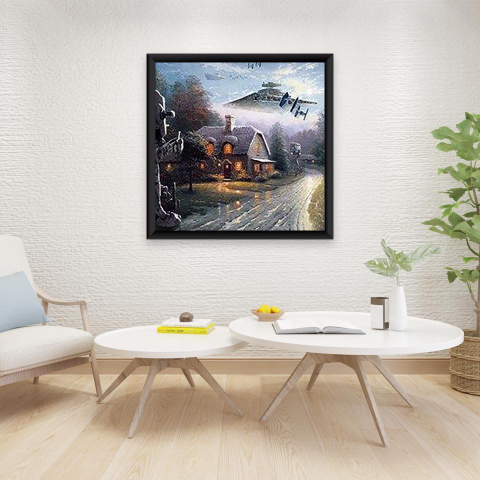 DIY Snow Scenic 5D Diamond Painting Full Round Drill Winter Diamond Embroidery Cross Stitch Mosaic Resin Gift Home Decor