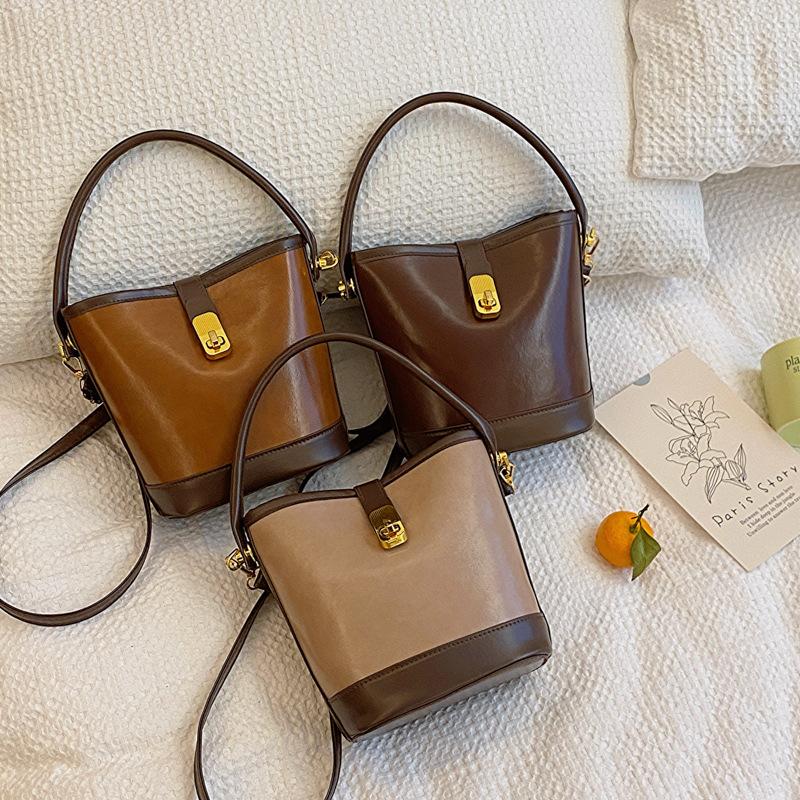 Сумки Женские сумки-ведра в стиле ретро Нишевые сумки Универсальные женские сумки Сумки через плечо Сумки через плечо