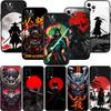 PP41 Японская Маска Самурая Мягкий Чехол для Телефона iPhone SE X XS XR 11 16E 17 Pro Max Air 8 7 6 6s Plus