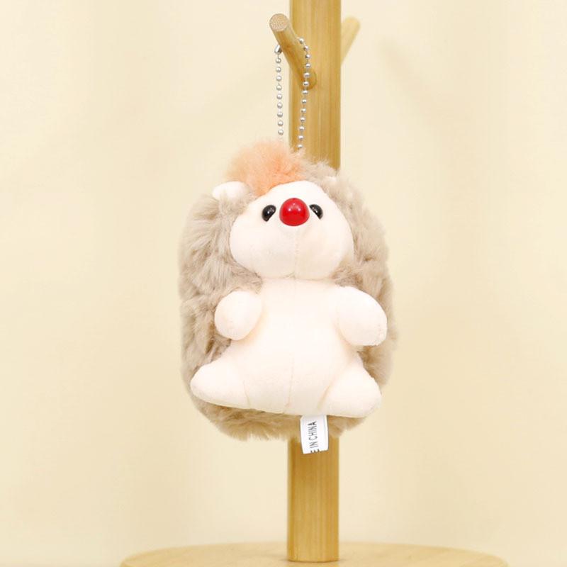 Cute Hedgehog Plush Keychain Soft And Fluffy Short Plush Toy For Bags