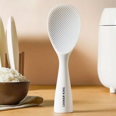 Ложка для риса из силикона с антипригарным покрытием, рисоварка, специальная простая бытовая термостойкая пищевая пластиковая ложка для риса, кухонные гаджеты