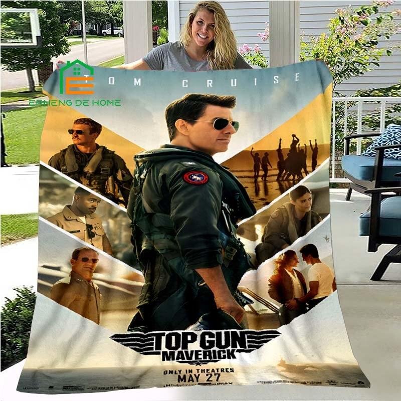 Одеяло Top Gun с 3D-печатью для дома, пикника, путешествий, самолета, офиса и для взрослых, детей и пожилых людей, 5 размеров