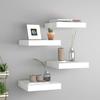 VidaXL Floating Wall Shelves 4 Pcs White 23x23.5x3.8 Cm MDF