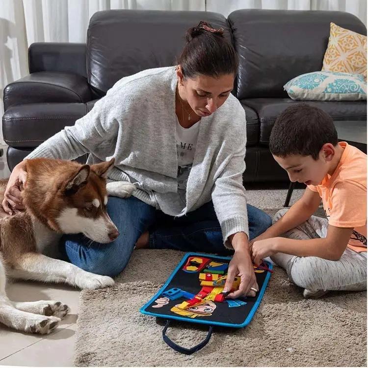 Children's Dressing Buckle Practice Felt Portable Learning Board Educational Toys