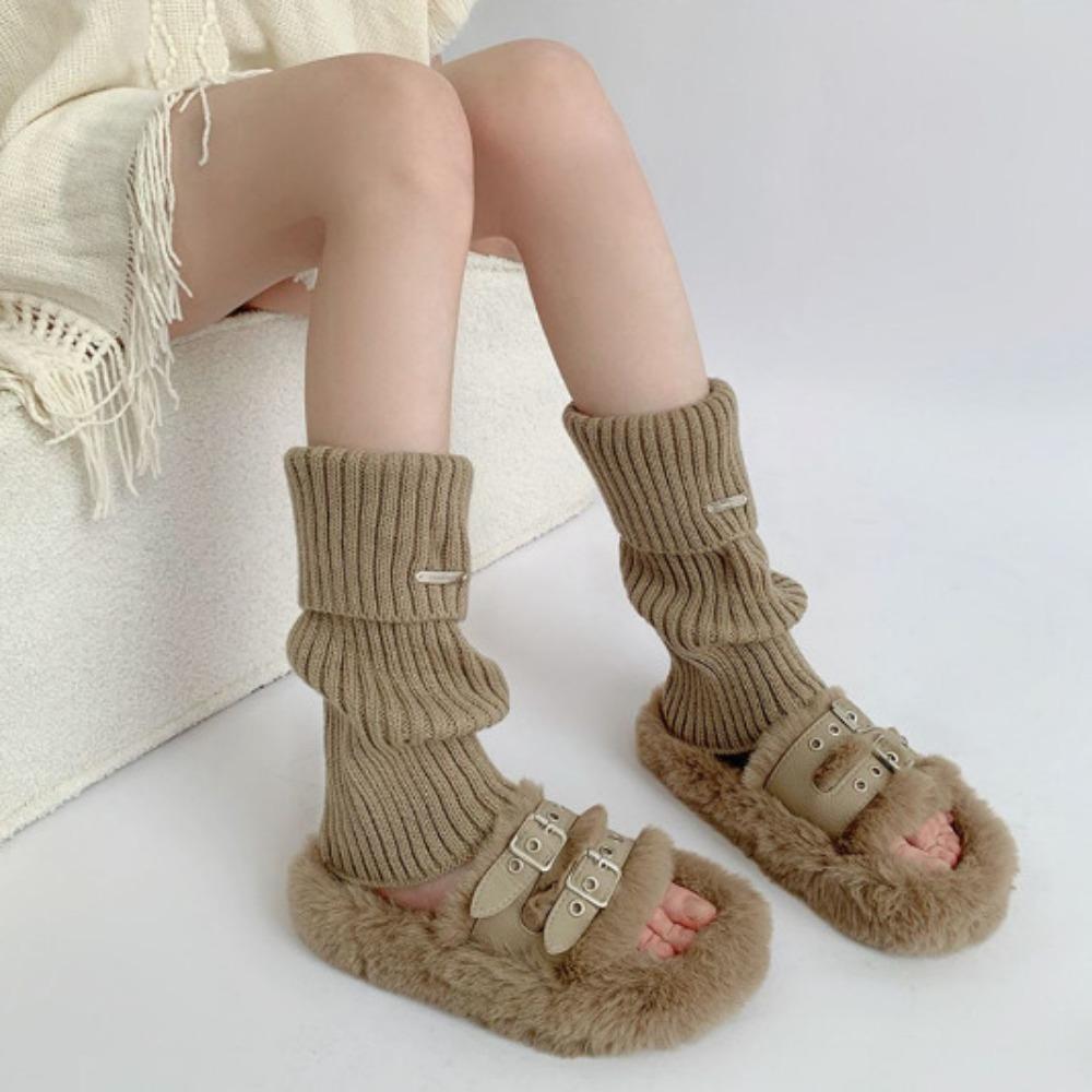 Warm Knitted Leg Warmers Stacked Ankle Warmer Academy Style Boot Stockings  Women