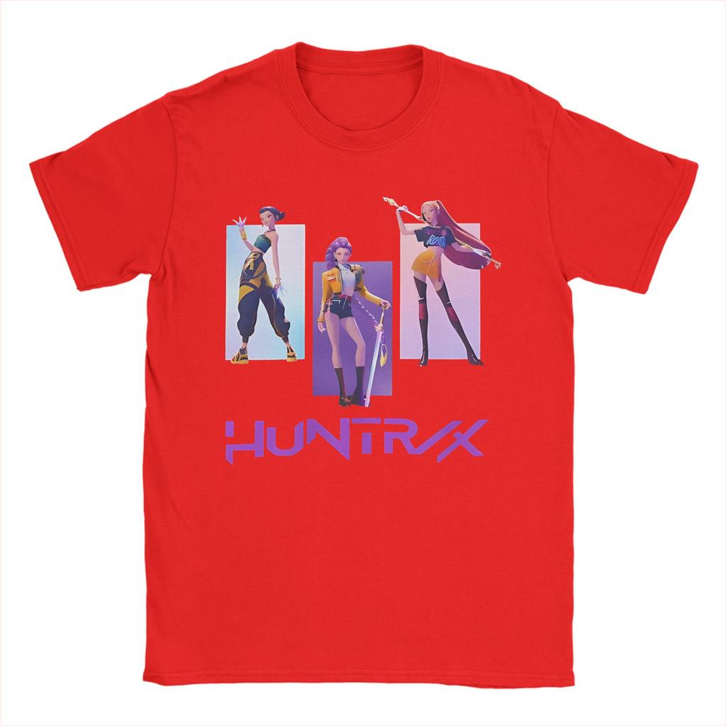 Мужская Женская Huntrix Kpop Охотники на Демонов Футболка Чистый Хлопок С Принтом Одежда Наряды