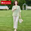 Hongdou Mom's 2025 Summer Casual Short Sleeve Tops and Sets for Mid-Aged Women