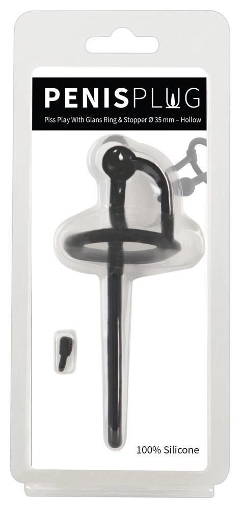 Penisplug - Penis Plug with a Movable Glans Ring