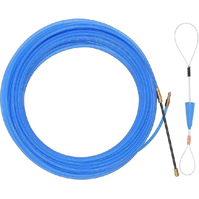 49 Feet Fiberglass Fish Tape Wire Puller Through Wall Wire Threader Fish plus Fish Cable Fastener
