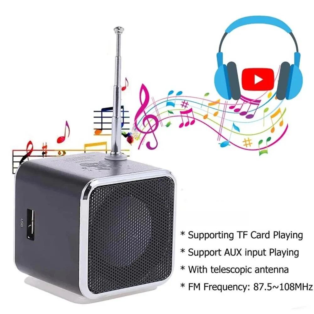 1 шт. FM портативное мини-радио Micro Treble Bluetooth портативное голосовое для компьютера, мобильного телефона, поддержка музыки в формате MP3, карта Micro TF