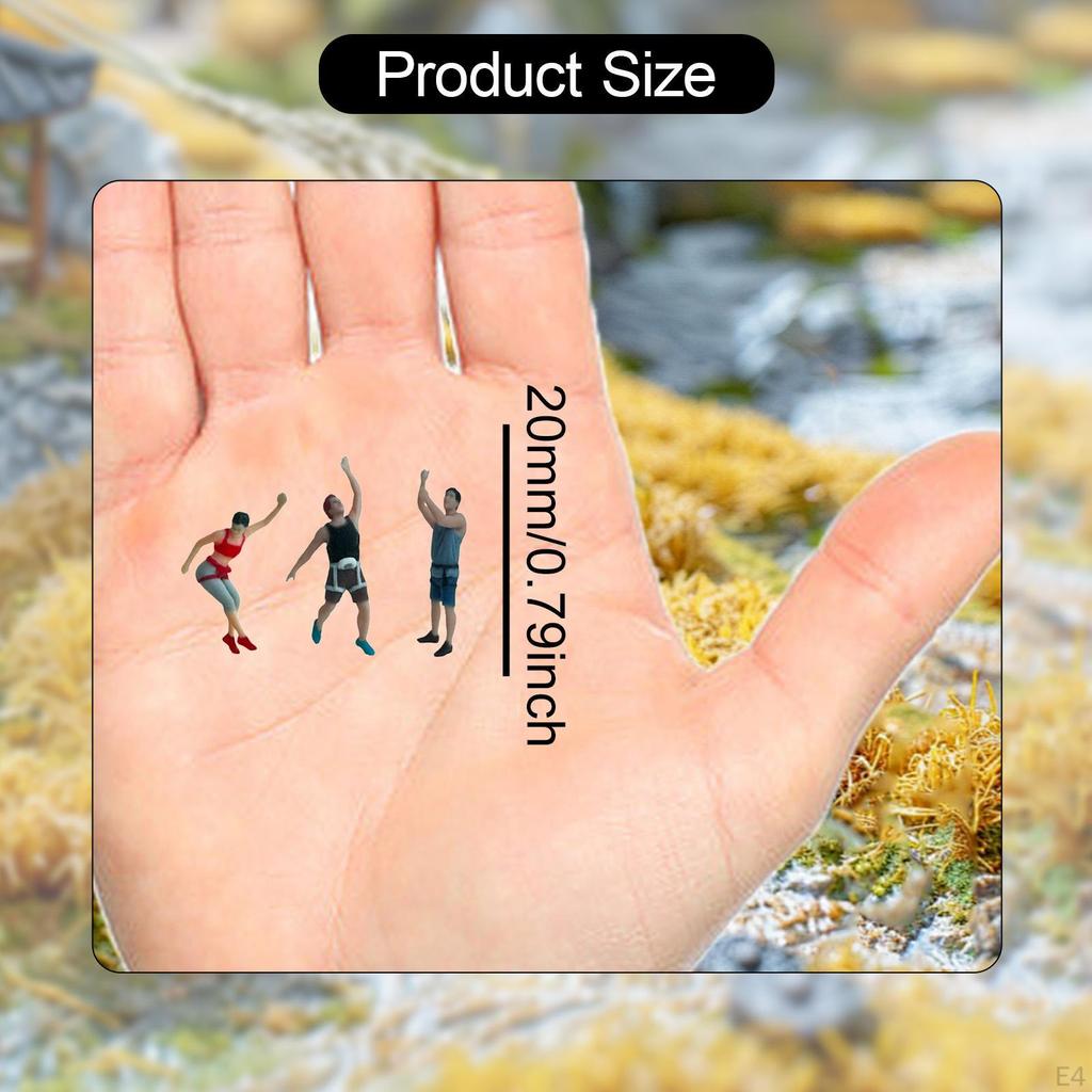 3 Climbing Figures, Climbers, Resin, Small Human Model for Dioramas, Fairy Garden,