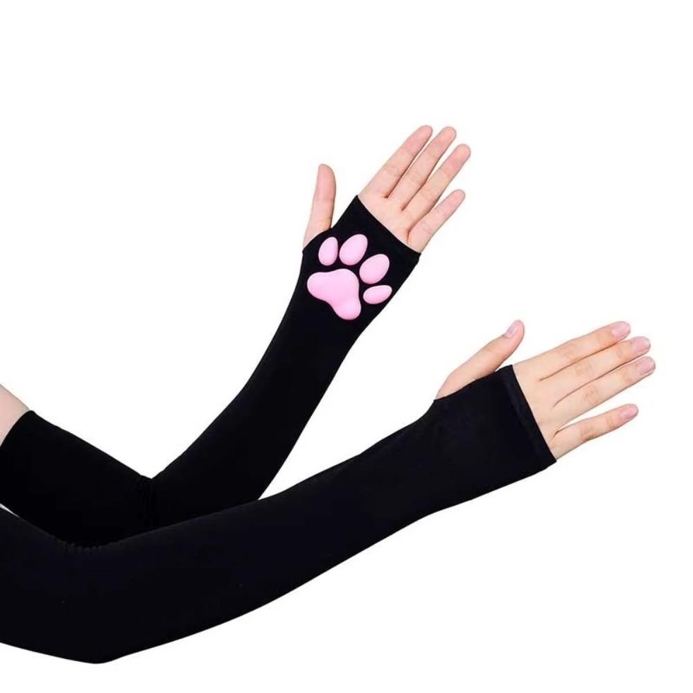 Ice Silk Cooling Sleeves Cover UV Protection Arm Sleeve New Long Tube Gloves  Cospaly