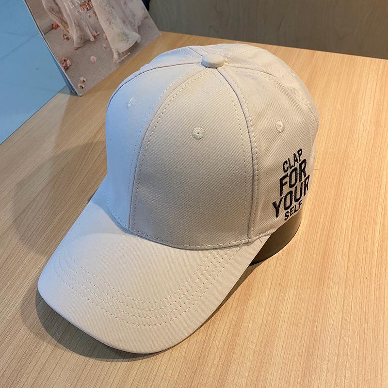 Fashion Hat Cap Men's Hip Hop Wind Spring and Summer New Side Letter Embroidered Cap Women's Sunscreen Baseball Cap