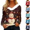 Long Sleeve Shirts For Women Cute Tops Christmas Prints Tees Blouses Casual Plus Size Basic Tops Pullover