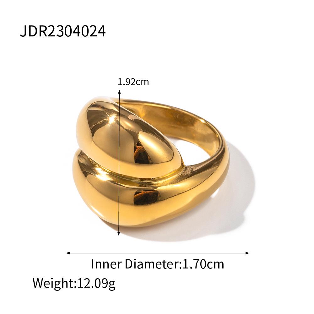 Jieding 18K Gold Stainless Steel Luxury Titanium Ring for Women