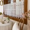 Floral Embroidery Short Window Curtain Through-shaft Type Partition Short Valance  Coffee Shop