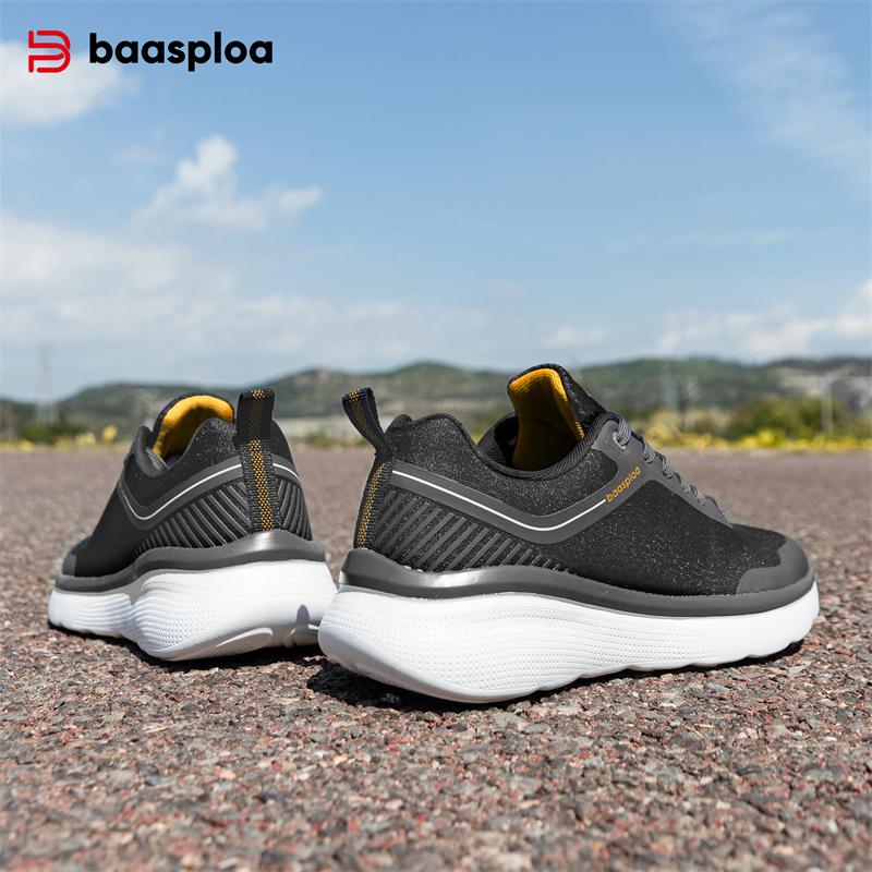 BAASPLOA Мужские кроссовки, новые мужские дышащие сетчатые легкие легкие уличные мужские кроссовки для бега и фитнеса, повседневная брендовая мужская обувь