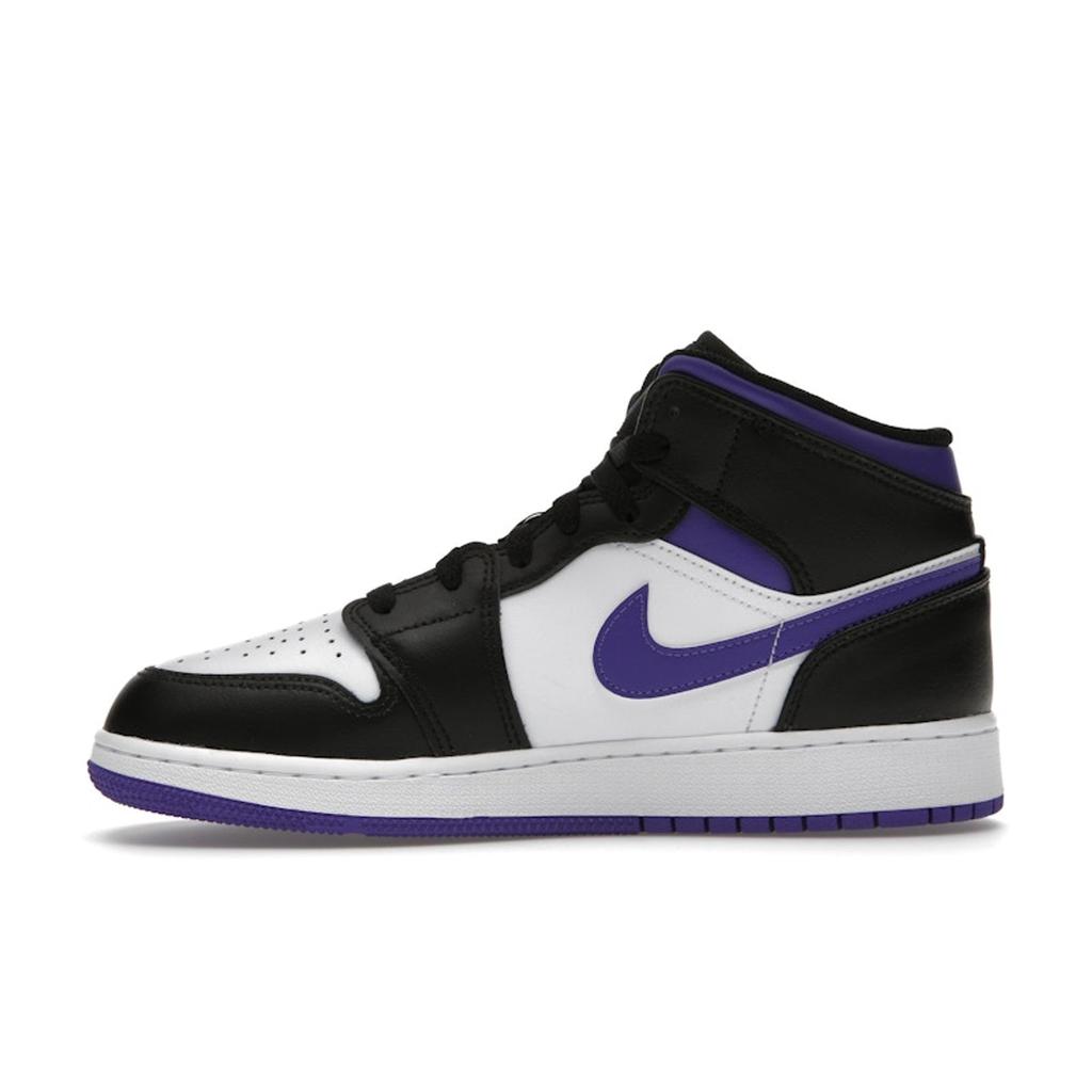 Кроссовки Air Jordan 1 Mid GS Dark Iris Purple Black White 554725-095