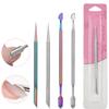 Cuticle Pusher with 2 End Cuticle Cleaner Nail Cuticle Remover Nail Cuticle Trimmer Stainless Steel Manicures Tool