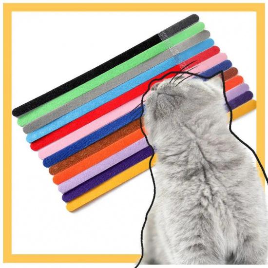 12 Pack Newborn Puppy & Kitten Identification Collars – Adjustable Soft Paw Print Whelping ID Bands for Litter Marking
