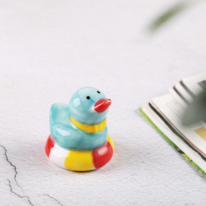 Cute Duck Ceramic Chopstick Holder Tableware Japanese Underglaze Restaurant Simple Oval Spoon Bracket Utensil for Kitchen