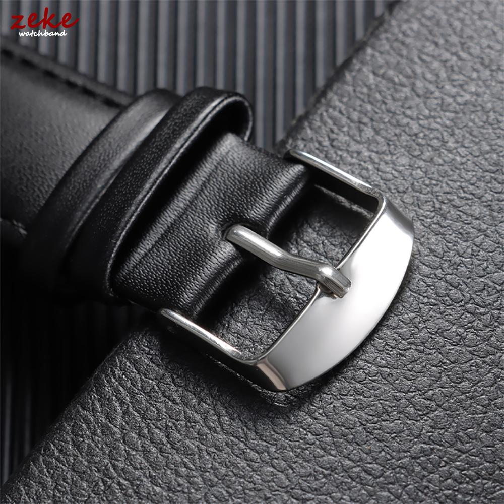 12mm 14mm 16mm 18mm 20mm 22mm 24mm Calfskin Leather Watchbands Soft Casual Wristwatch Band Starp with Stainless Steel Pin Buckle