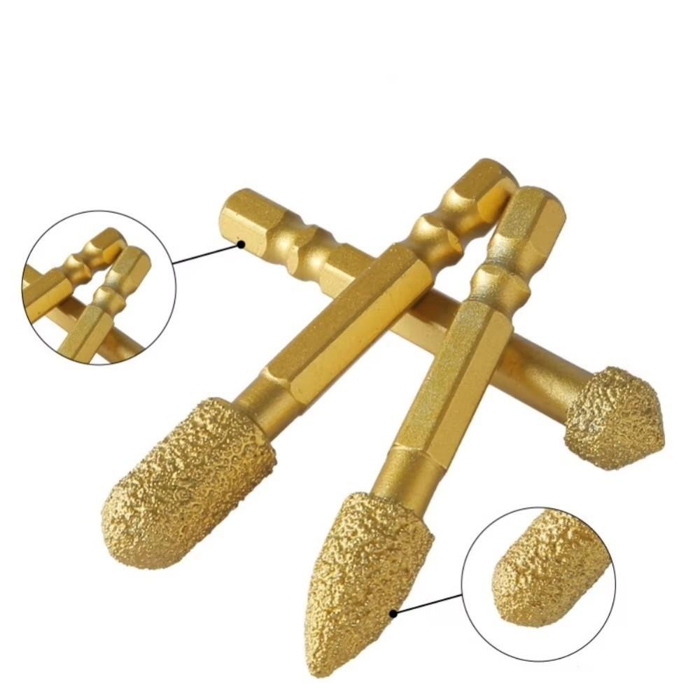 1/7pcs Diamond Coated Diamond Grinding Head Brazed Tip Grinding Drill Bit For Tile