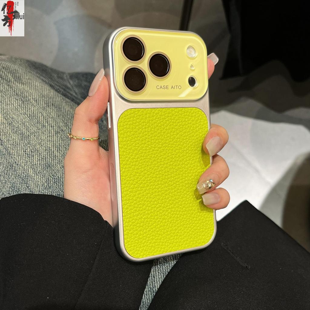 Совместимый чехол для iPhone: Текстура личи, Пленка на объектив 16 Pro Max, Пылезащитный чехол