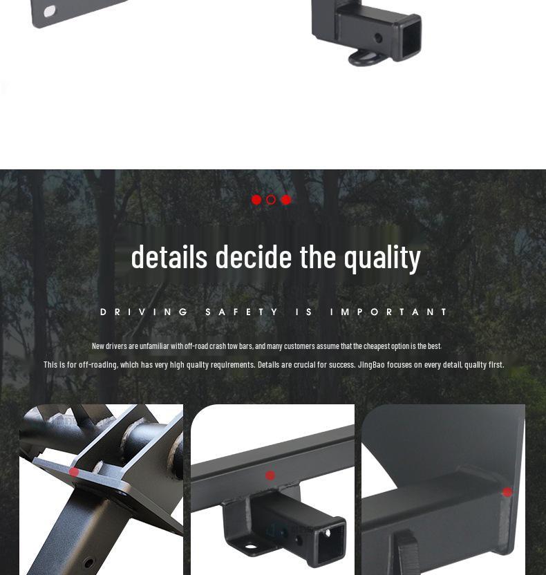 Ideal MEGA Tow Hitch - Square Hole Tow Bar Rear Bumper Towing Hook