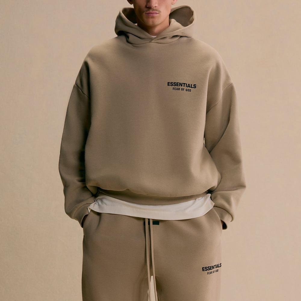 Fear of God Мужская флисовая толстовка с капюшоном Essentials II Desert Sand, цвет загар 192HO246257F