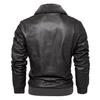 Новая мужская повседневная модная кожаная одежда из искусственной кожи, приталенная молодежная мужская кожаная куртка, пальто