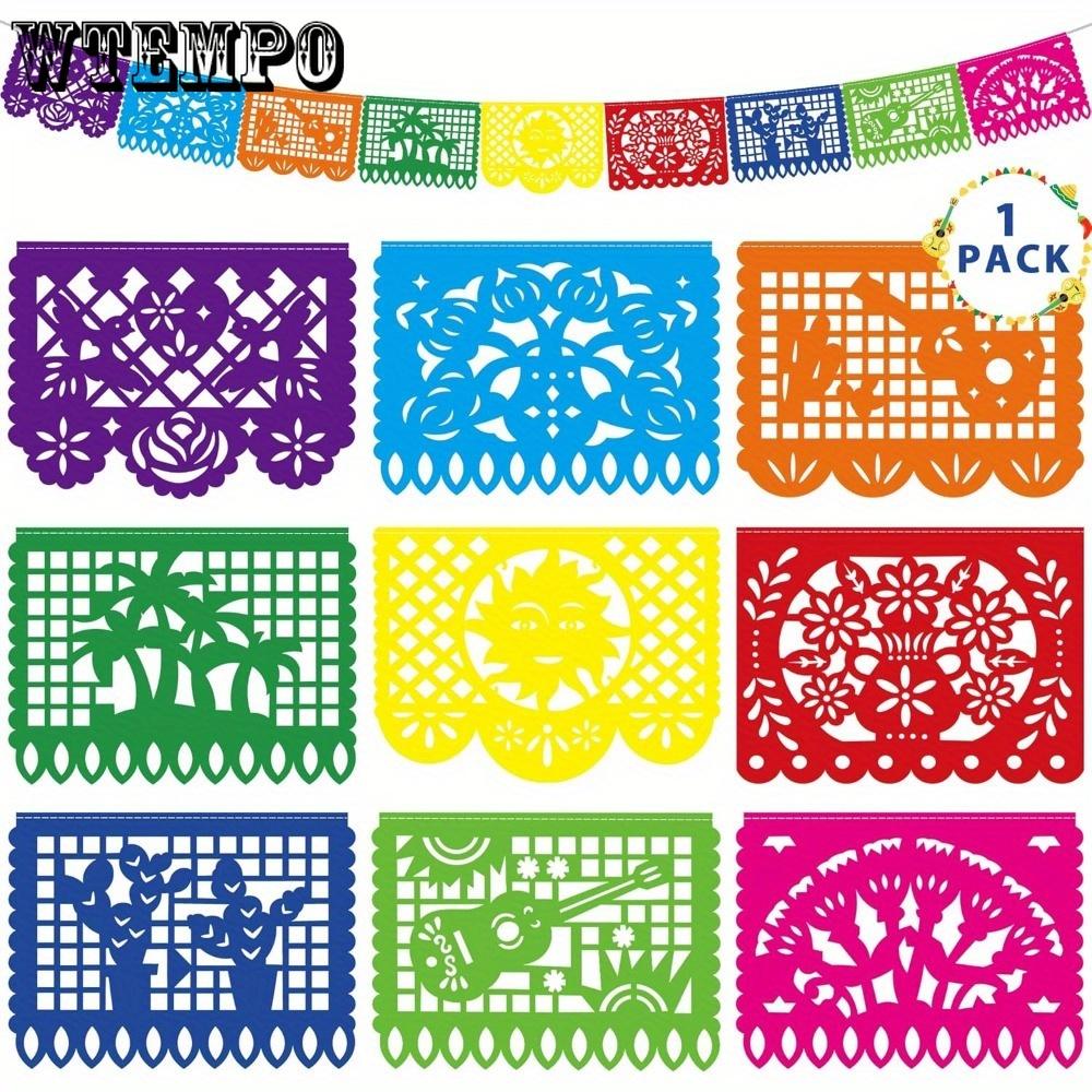 2 шт. Украшения для вечеринки «День мёртвых» 1 шт. Баннер «Фиеста» с 9 флажковым баннером для вечеринки в мексиканском стиле «День мёртвых» Подвесной декор Принадлежности для домашней вечеринки