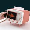Multifunctional TV Shape Tissue Boxes Creative Phone Holder Sundries Storage Desktop  Paper Holder Organization Decoration