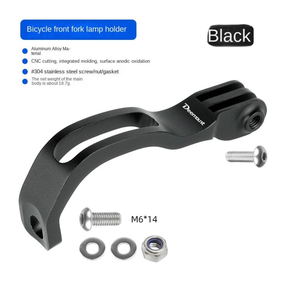 Aluminum Alloy Bicycle Front Light Holder Black Red Camera Stand for GoPro/ Brompton Cycling