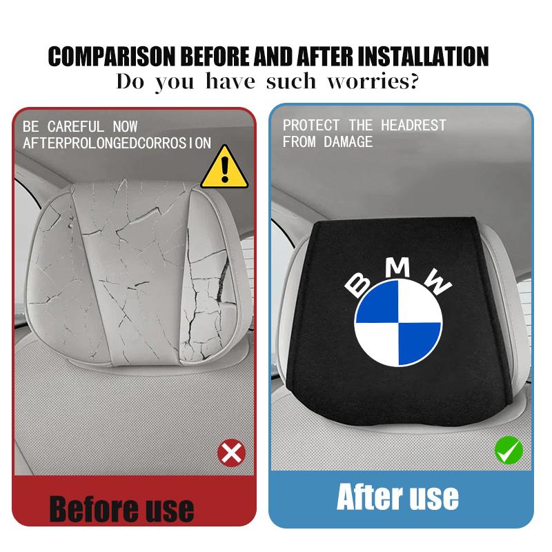 DKXA1 Car Logo Headrest Cushion Cover Badge Head Neck Pillow Case For BMW M Performance E36 E46 E60 E90 E91 E92 E93 F30 F20