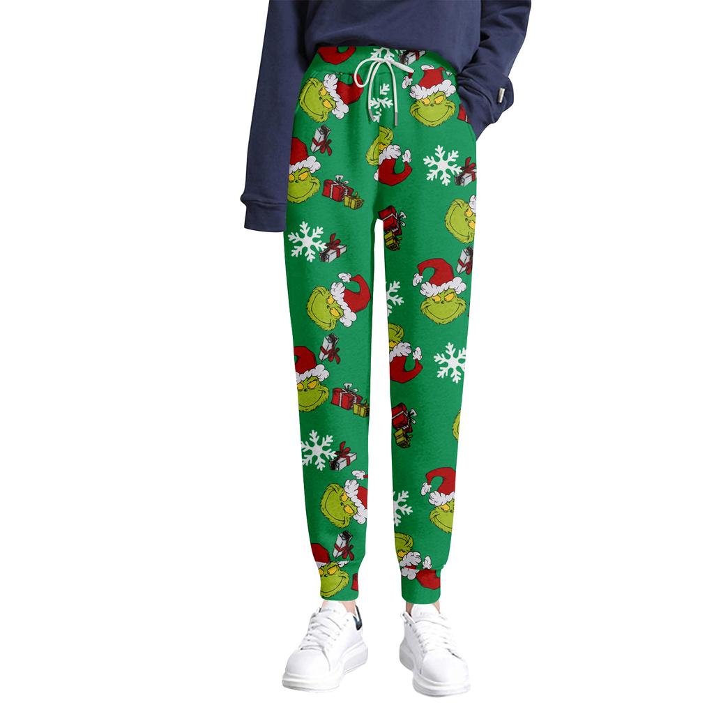 Women's Casual Fashion Home Print Velvet Sweatpants