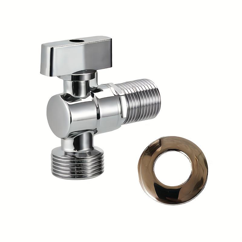 1pc Zinc Alloy Corner Valve Faucet Featuring Polished Coating for Long Term Use and Space Saving Plumbing Setup