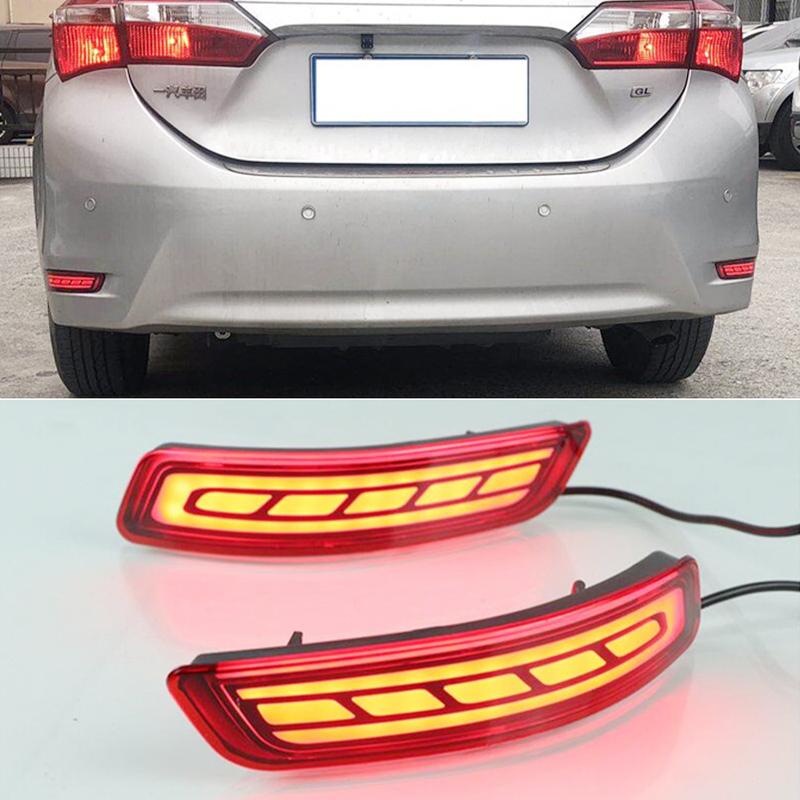 LED Rear Bumper Reflector light For Toyota Corolla Altis 2014 2015 2016 2017 2018 For Lexus GS250 ES250 Brake Turn Signal lamp