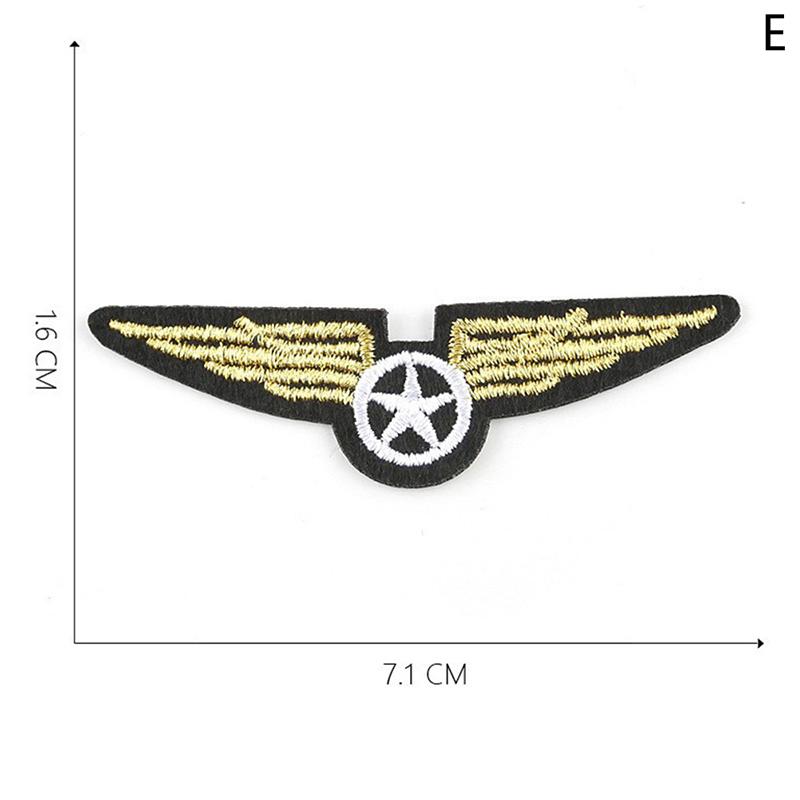 Эмблема летной куртки «Золотые крылья» с липучкой «Мини-орел»