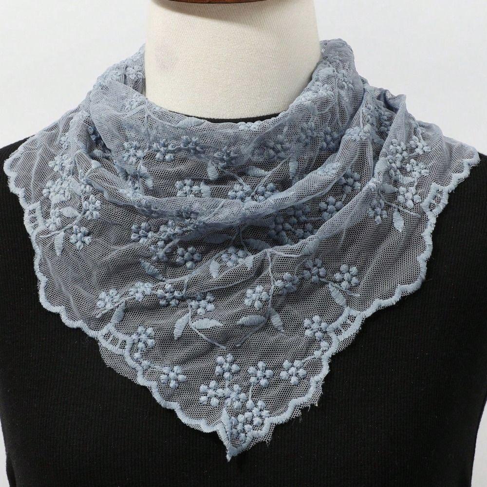 Triangle Lace Triangle Scarf Hollow Headband Fashion Girl Headscarf Office Lady