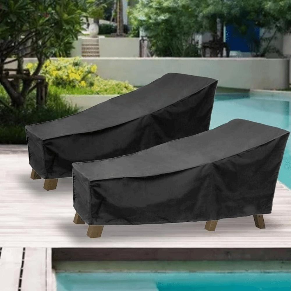 Oxford Cloth Beach Chair Cover Full Coverage Lounge Chair Cover Chaise Lounge Cover for Outdoor