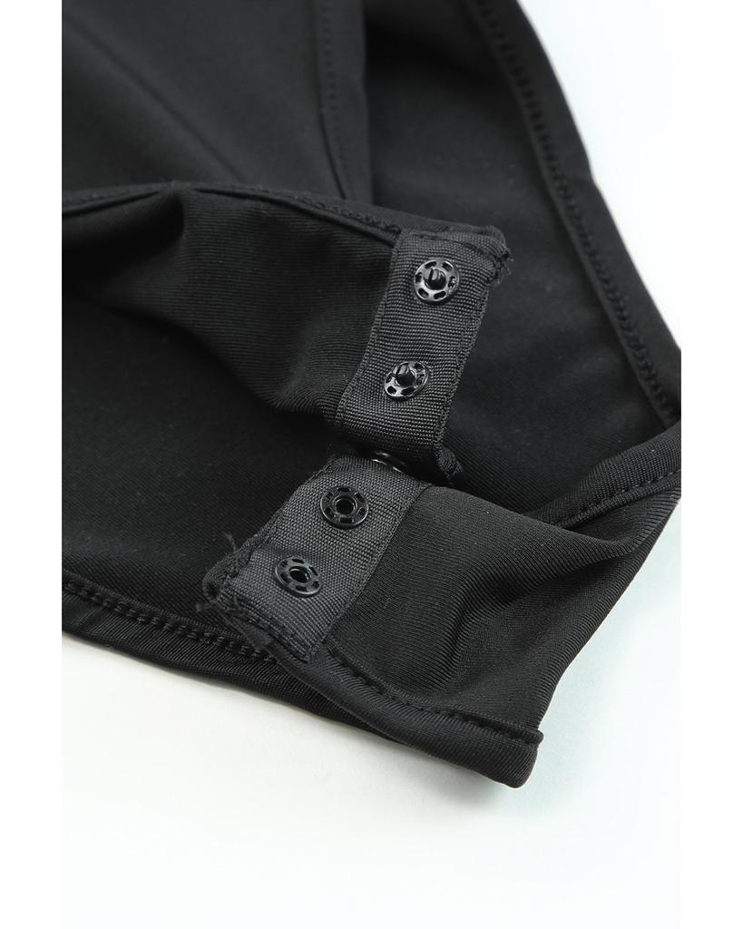 Azura Exchange Leopard Print Satin Tie Shoulder Bodysuit