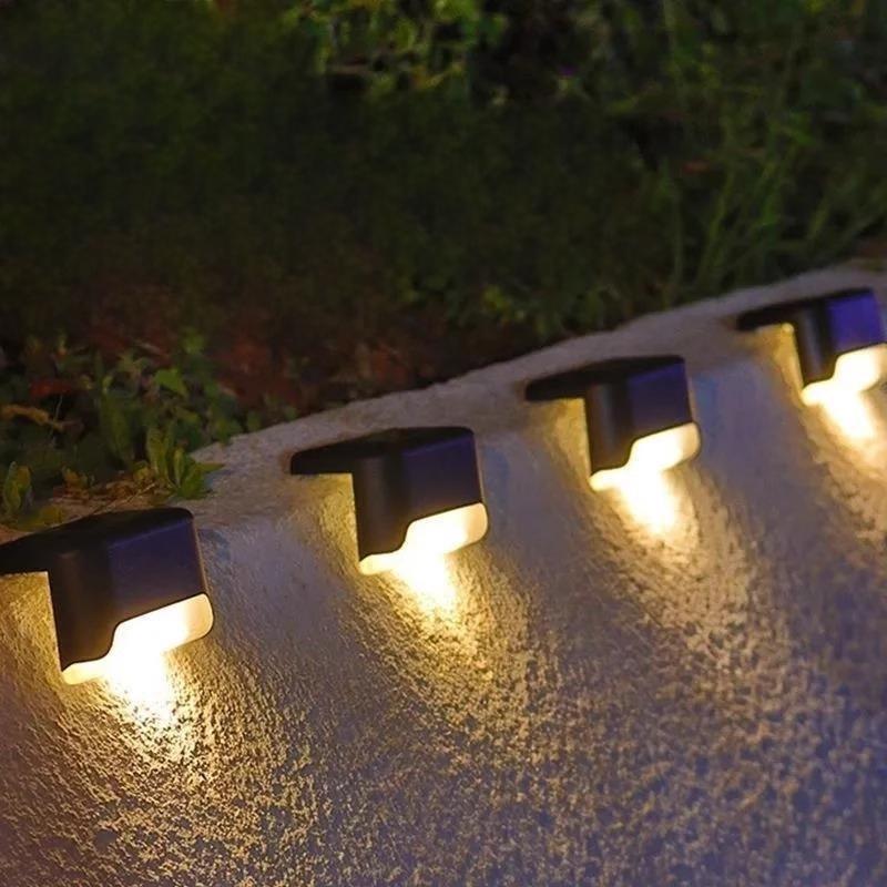 Светодиодный солнечный светильник для лестницы IP65 водонепроницаемый уличный садовый светильник для дорожки, двора, патио, ступеней, забора, садовый декор, солнечный светильник для улицы
