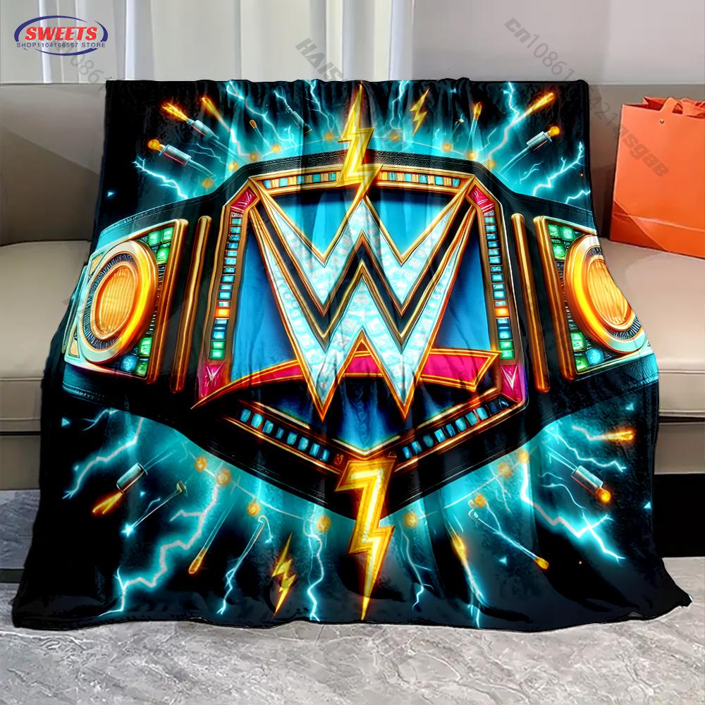 Фланелевое одеяло с принтом W-WWE, разных размеров, для сына, мужа, папы, супермягкое, пушистое, для спальни, дивана, офиса, отличные подарки