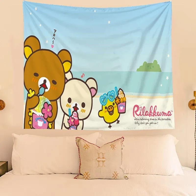 Cute Bear Cartoon Decorative Tapestry Home Wall Decoration Office Living Room Tapestry