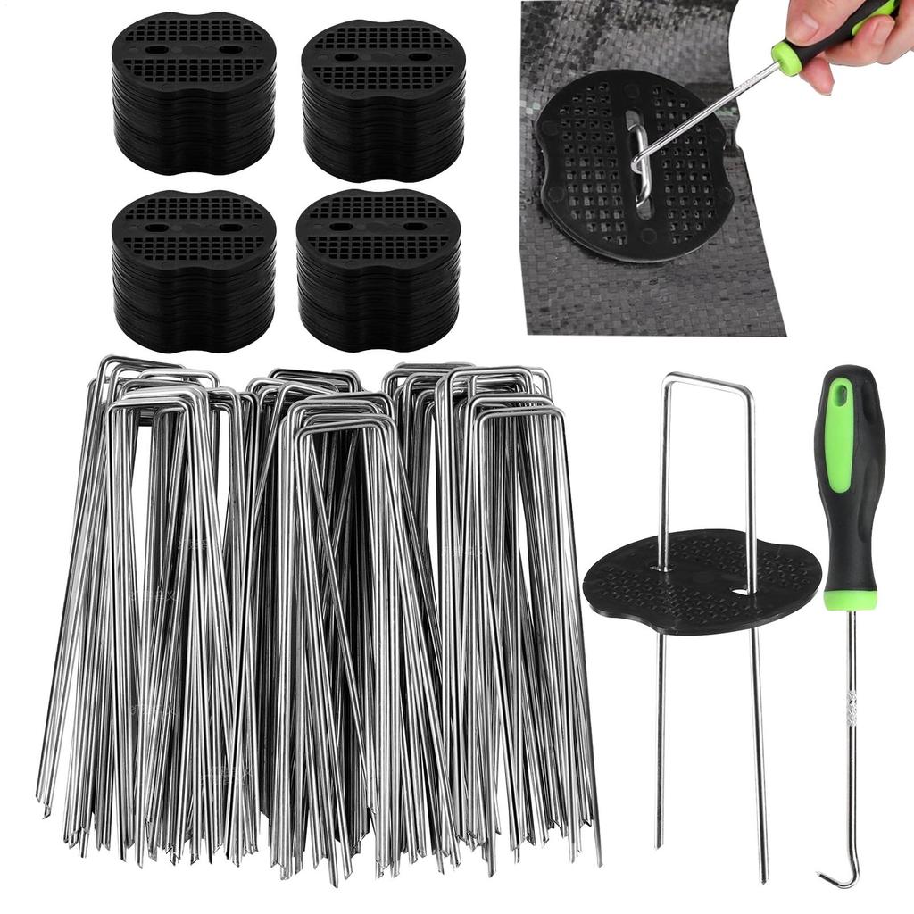 50 шт. Сплав U-образные Садовые скобы Заборные трубки Колышки Дерновые штыри Оцинкованный Ландшафтный шип Для крепления газонов Барьерный грунтовый гвоздь